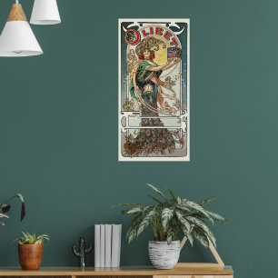 Victorian Era Art Nouveau French Biscuits Ad Poster