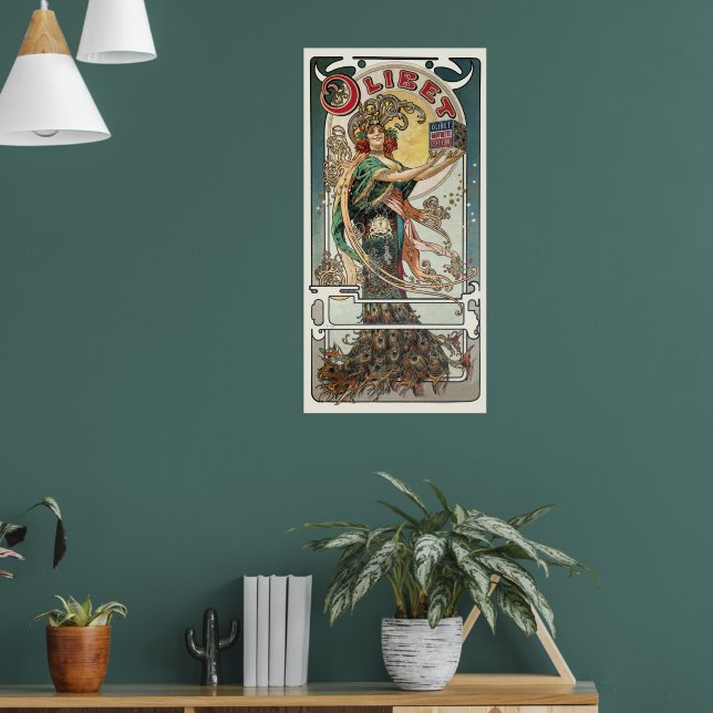 Victorian Era Art Nouveau French Biscuits Ad Poster (Living Room 1)