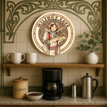 Victorian Era Art Nouveau Mucha Coffee Cafe