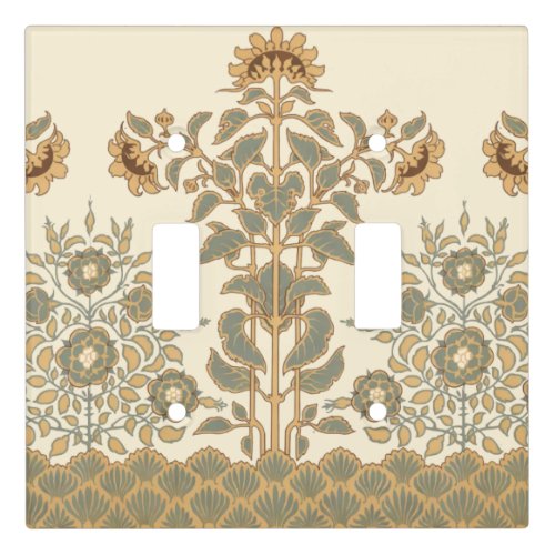 Victorian Era Art Nouveau Sunflower Frieze Pattern Light Switch Cover