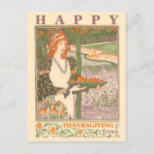 Victorian Era Art Nouveau Thanksgiving