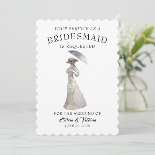 Victorian Era Bridesmaids Invitation