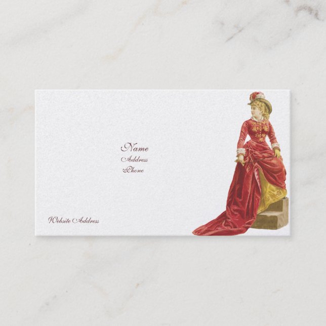 VICTORIAN ERA BUSINESS CARDS - CUSTOMIZEABLE CARDS (Front)