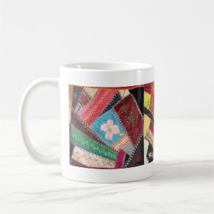 Victorian-Era Crazy Quilt Squares Coffee Mug