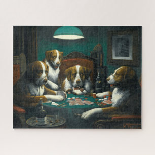 Victorian Era Dogs Playing Poker by Coolidge Jigsaw Puzzle
