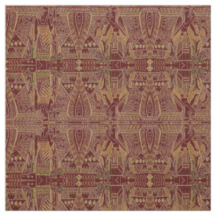 Victorian Era Egyptian Revival Pattern Print Fabric
