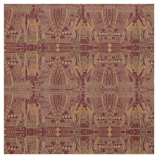 Victorian Era Egyptian Revival Pattern Print Fabric