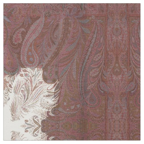 Victorian Era European Paisley Pattern Print Fabric