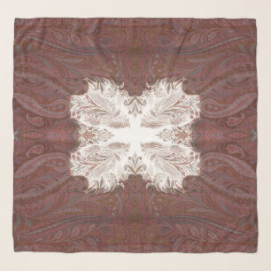 Victorian Era European Paisley Pattern Print Scarf