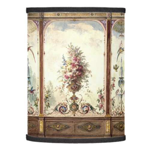 Victorian Era Floral  Bird Mural Design Lamp Shade