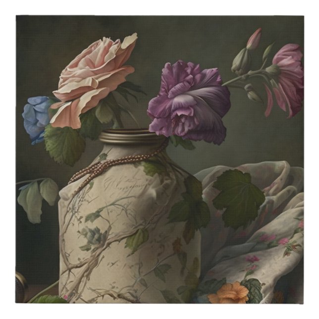 Victorian Era Flowers  Faux Canvas Print (Front)