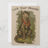 Louis Wain Cat Print - Amusing Edwardian Cat Art Greeting Card