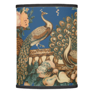 Victorian Era Peacocks, Fruit & Flowers Pattern Lamp Shade