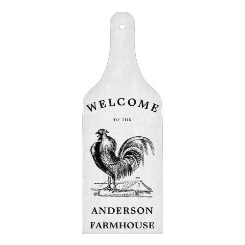Victorian Era Rooster Farmhouse Home Welcome Cutting Board