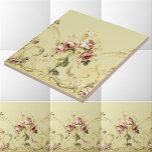 Victorian Era Rose Bouquet Frieze Pattern Ceramic Tile<br><div class="desc">This is a digitally enhanced print of an antique Victorian era circa 1875 rose bouquet frieze pattern. You can customize the background color.</div>