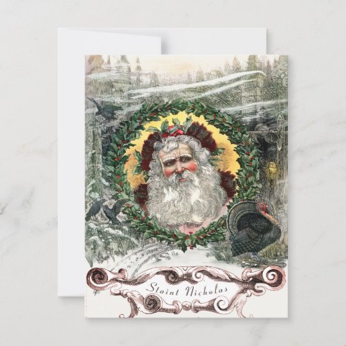 VICTORIAN ERA SAINT NICHOLAS CHRISTMAS CARD