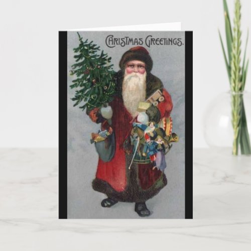 Victorian Era Santa Claus Christmas Card