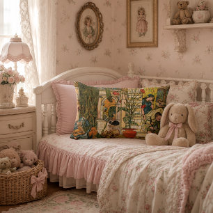 Victorian Era Sleeping Beauty by Walter Crane Lumbar Pillow