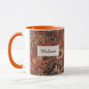 Victorian Era Vintage Botanical Personalized Mug