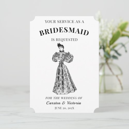 Victorian Era Vintage Bridesmaids Invitation