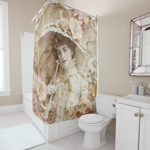 Victorian Era Woman Shower Curtain