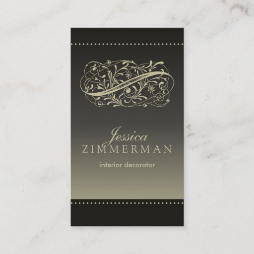 Customizable Victorian Espresso Business Card
