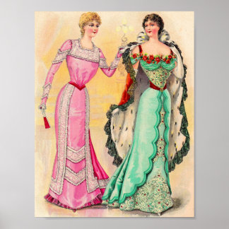 Victorian evening wear poster