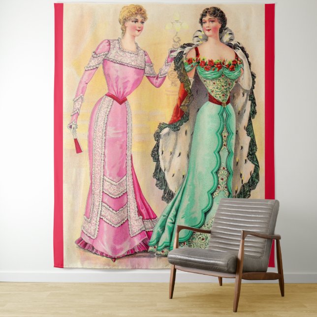 Victorian evening wear tapestry (In Situ)