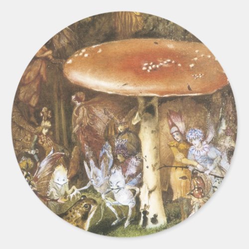 Victorian Faerie Sticker _Mushroom