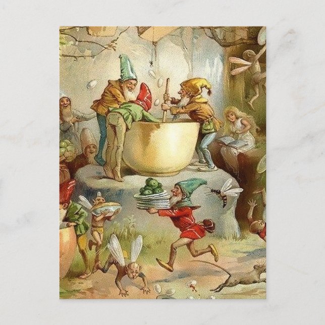 “Victorian Fairies” by E S Hardy Holiday Postcard (Front)