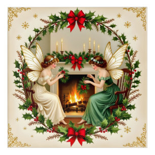 Victorian Fairies Christmas Spirirt Acrylic Print