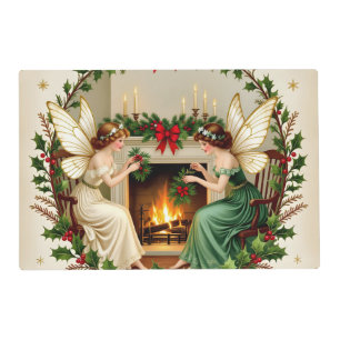 Victorian Fairies Christmas Spirirt Placemat