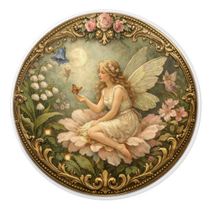 Victorian Fairy Floral Knob