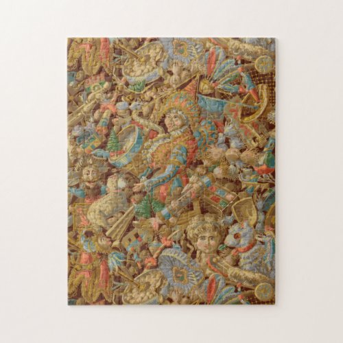 Victorian Fantasy Toy Collage Jigsaw Puzzle