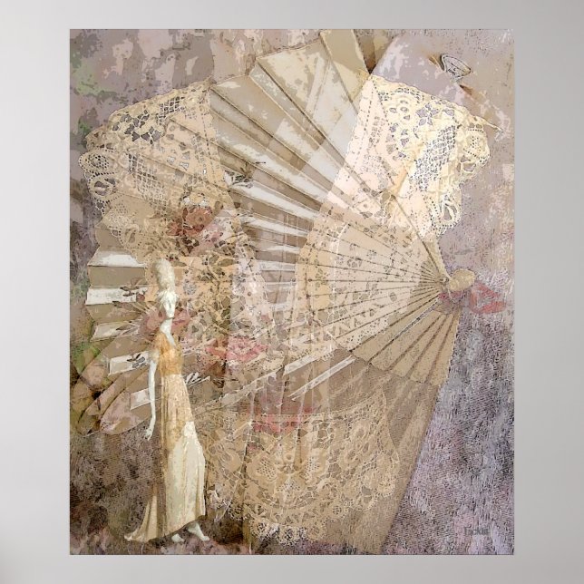 Victorian Fashion and Lace Poster (Front)