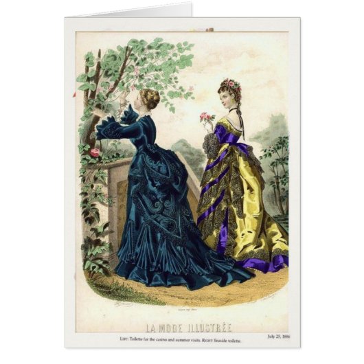 Victorian fashion plate cards (Front)