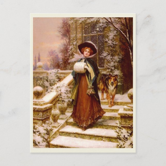 Victorian Fashion, Winter Royalty Postcard (Front)