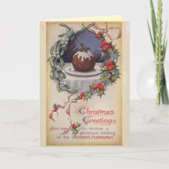 Victorian Figgy Pudding Christmas Card by xmasstore at Zazzle