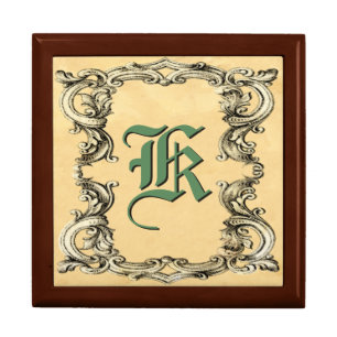 Victorian Filigree Frame and Monogram Gift Box