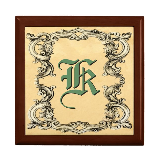 Victorian Filigree Frame and Monogram Gift Box (Front)