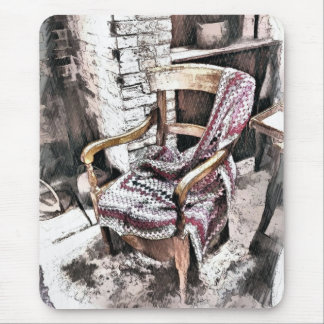 VICTORIAN FIRESIDE CHAIR MOUSE PAD
