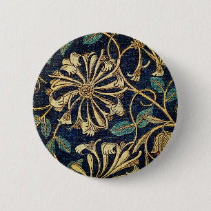 Victorian Floral Arts & Crafts Button