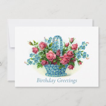 Victorian Floral Birthday Greetings Postcard by SimpleElegance at Zazzle