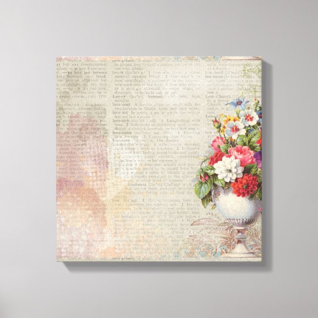 Victorian Floral Canvas Print (Front)