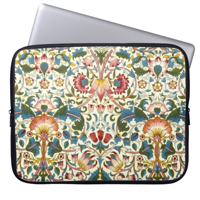 Victorian Floral Design Laptop Sleeve (Front)