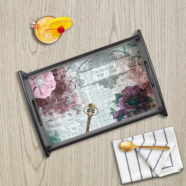 Victorian Floral Ephemera Serving Tray (Creator Uploaded)