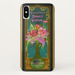 Victorian floral french perfume label vintage iPhone x case