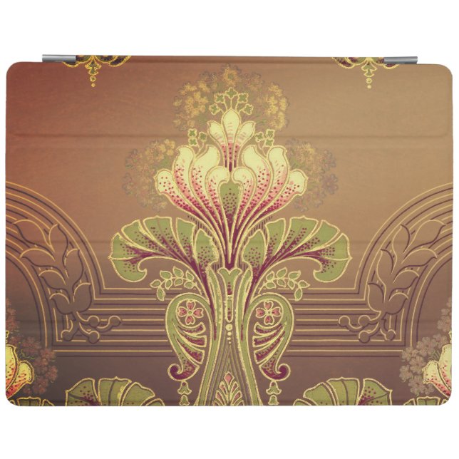 Victorian floral frieze elegant flower art nouveau iPad smart cover (Horizontal)