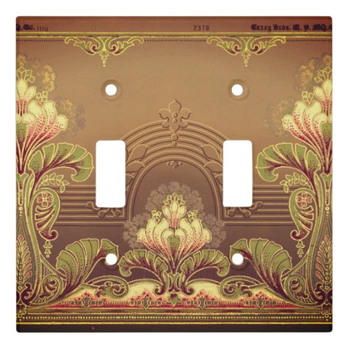 Victorian floral frieze elegant flower art nouveau light switch cover