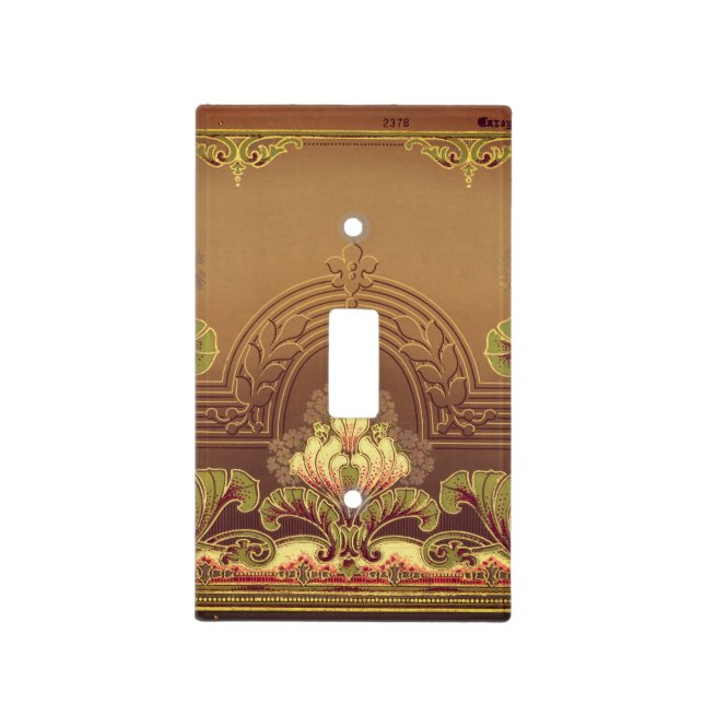 Victorian floral frieze elegant flower art nouveau light switch cover (Front)